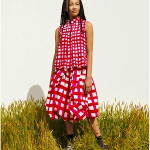 Uniqlo x Marni plaid full balloon skirt
